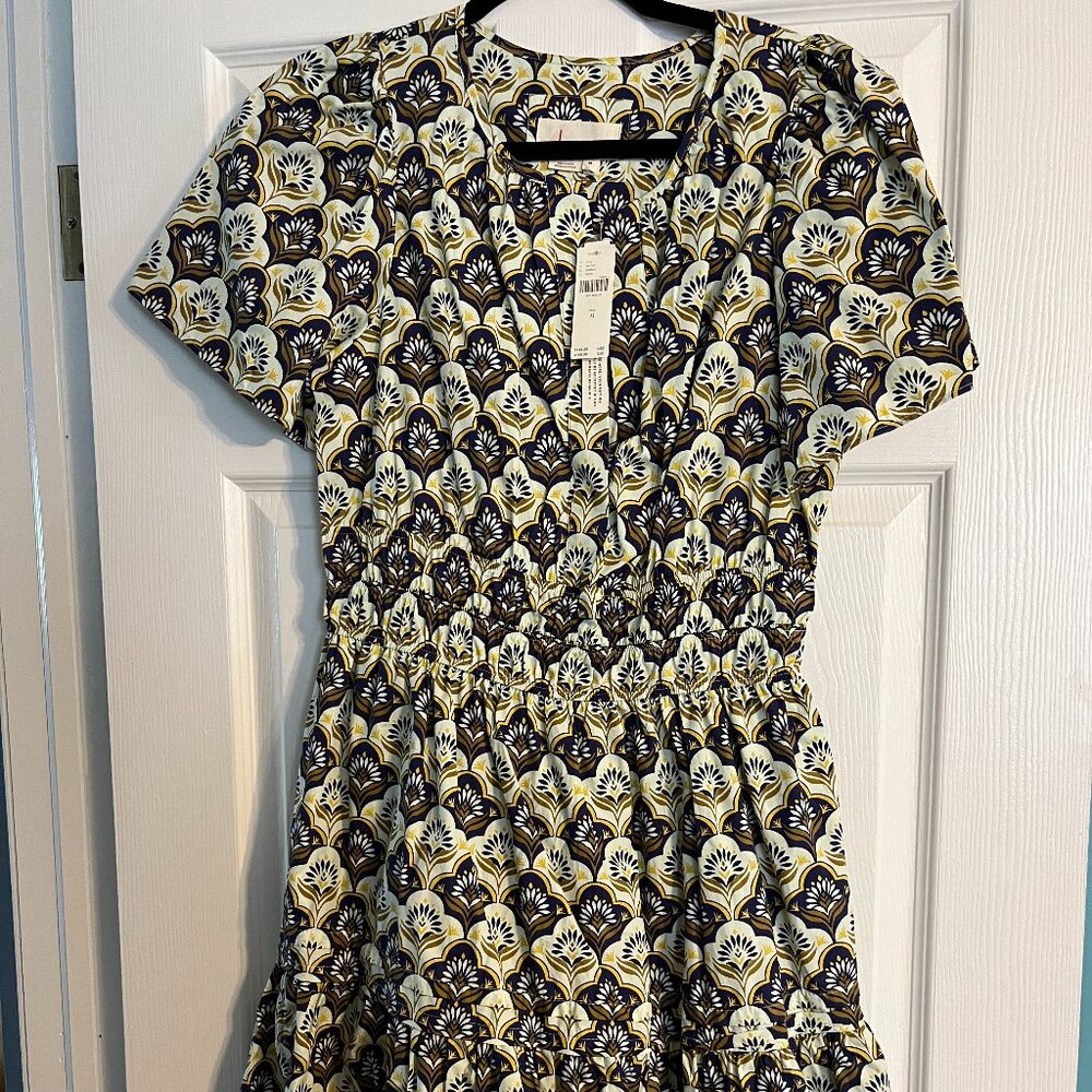 NWT Anthropologie Somerset Mini Dress Khaki Print - Picture 9 of 9